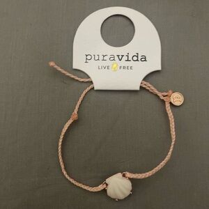 Pura Vida Grande Shell Charm bracelet pink blush - NWT